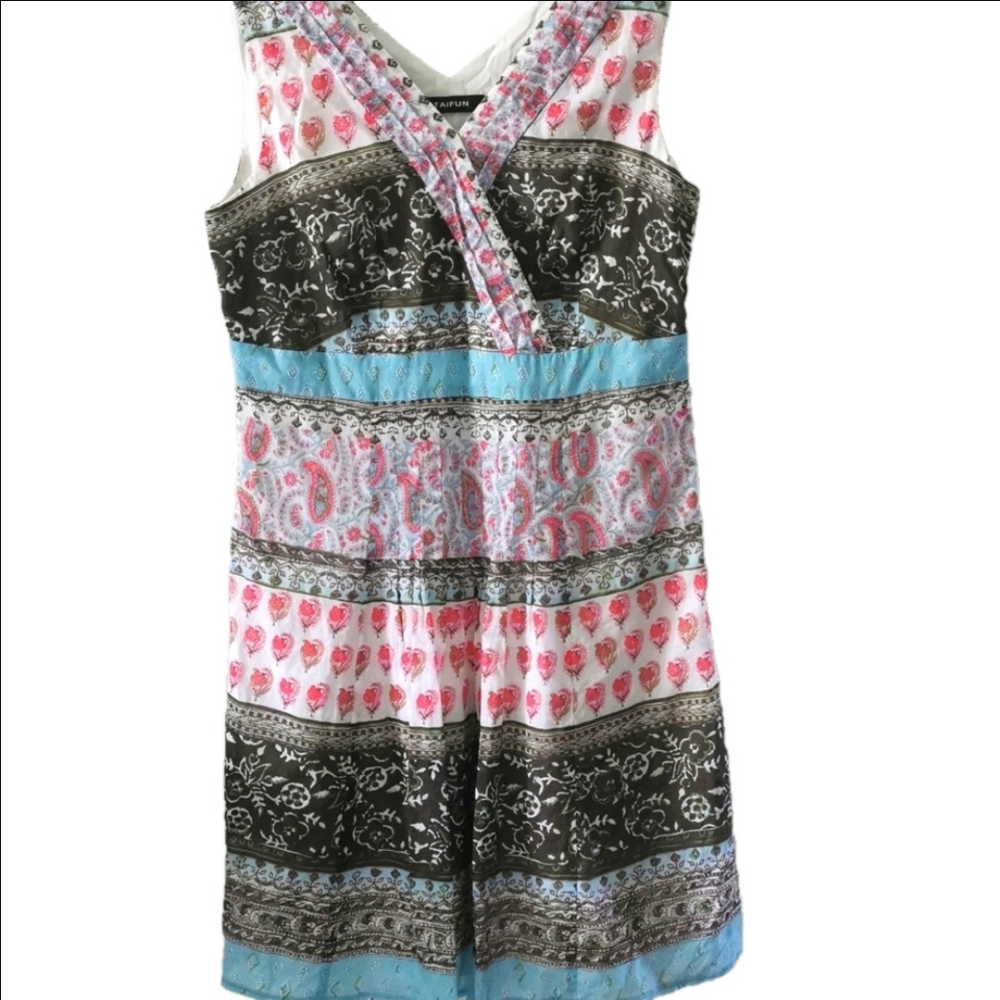 TAIFUN Paisley bohochic, cottagecore floral dress. Size Medium. EUC